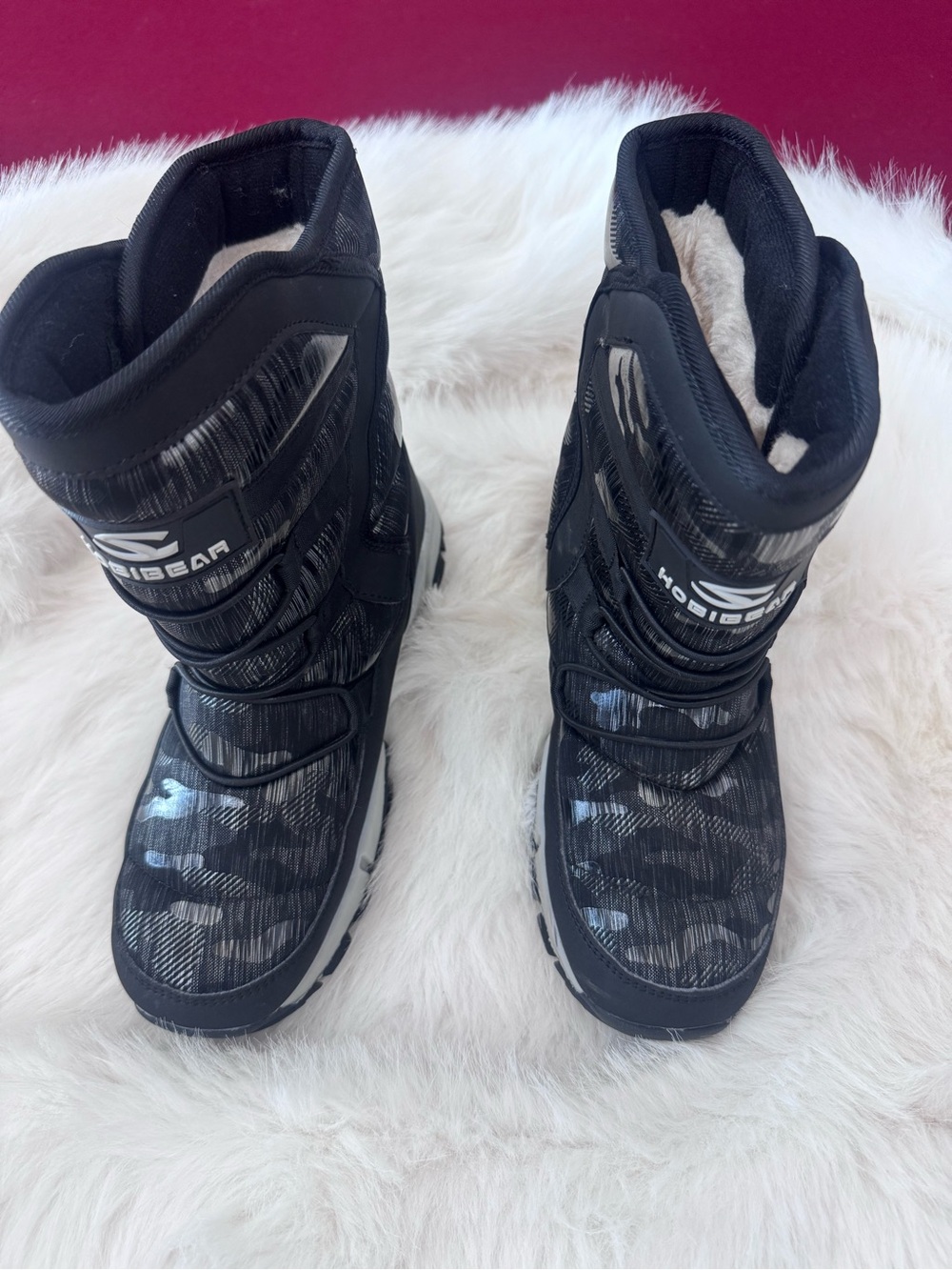 Kids' Black Insulated Snow Boots - Cozy Lined Winter Footwear
